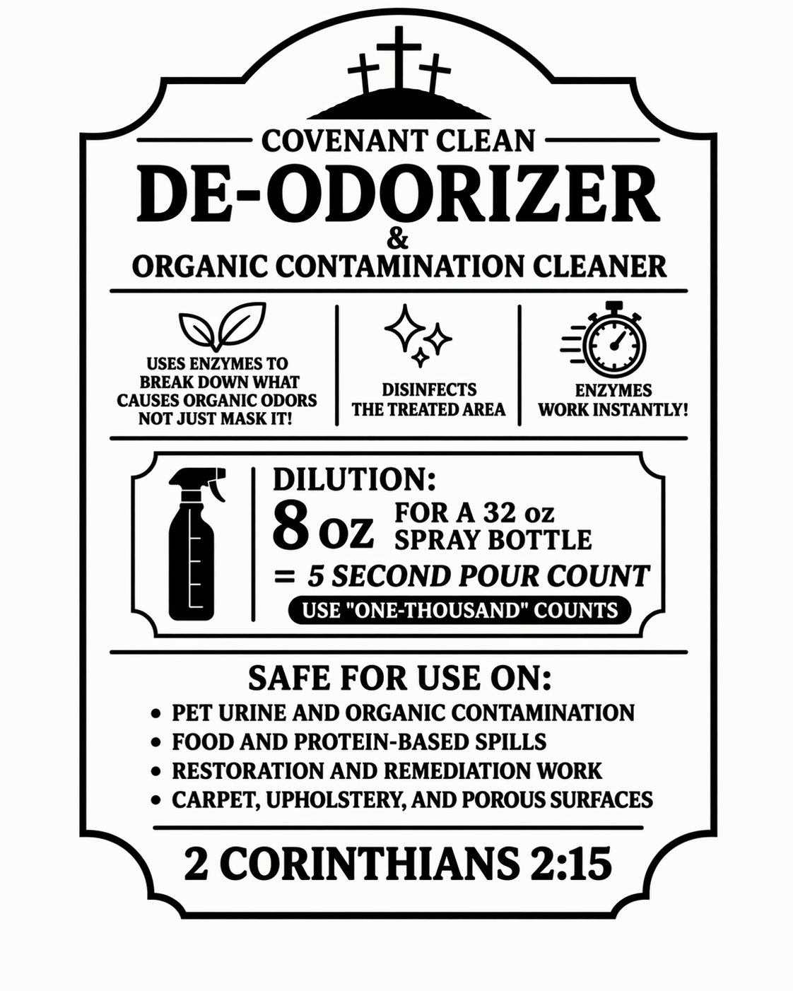 Mercy's Mist De-Oderizer & Organic contamination cleaner